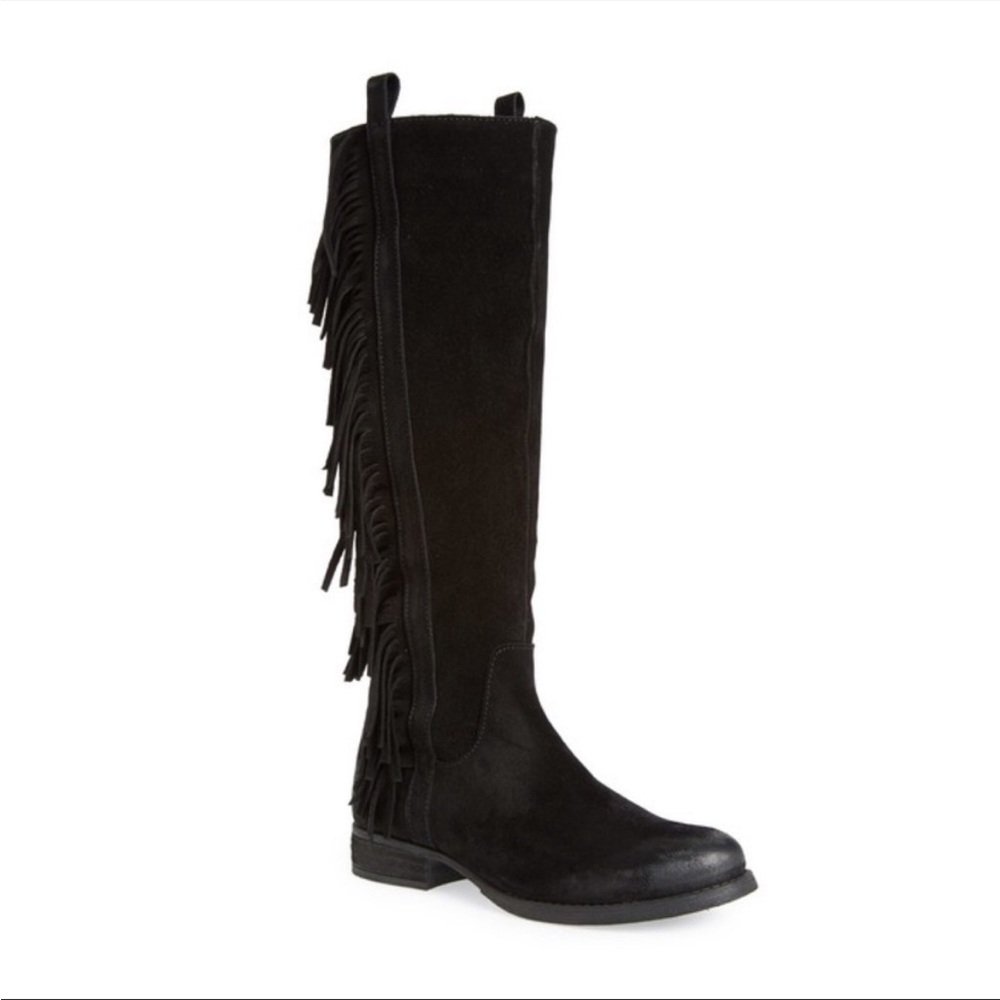 Steve Madden Dalton Tall Fringe Boot Black